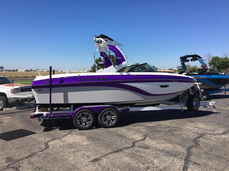 purple centurion boat
